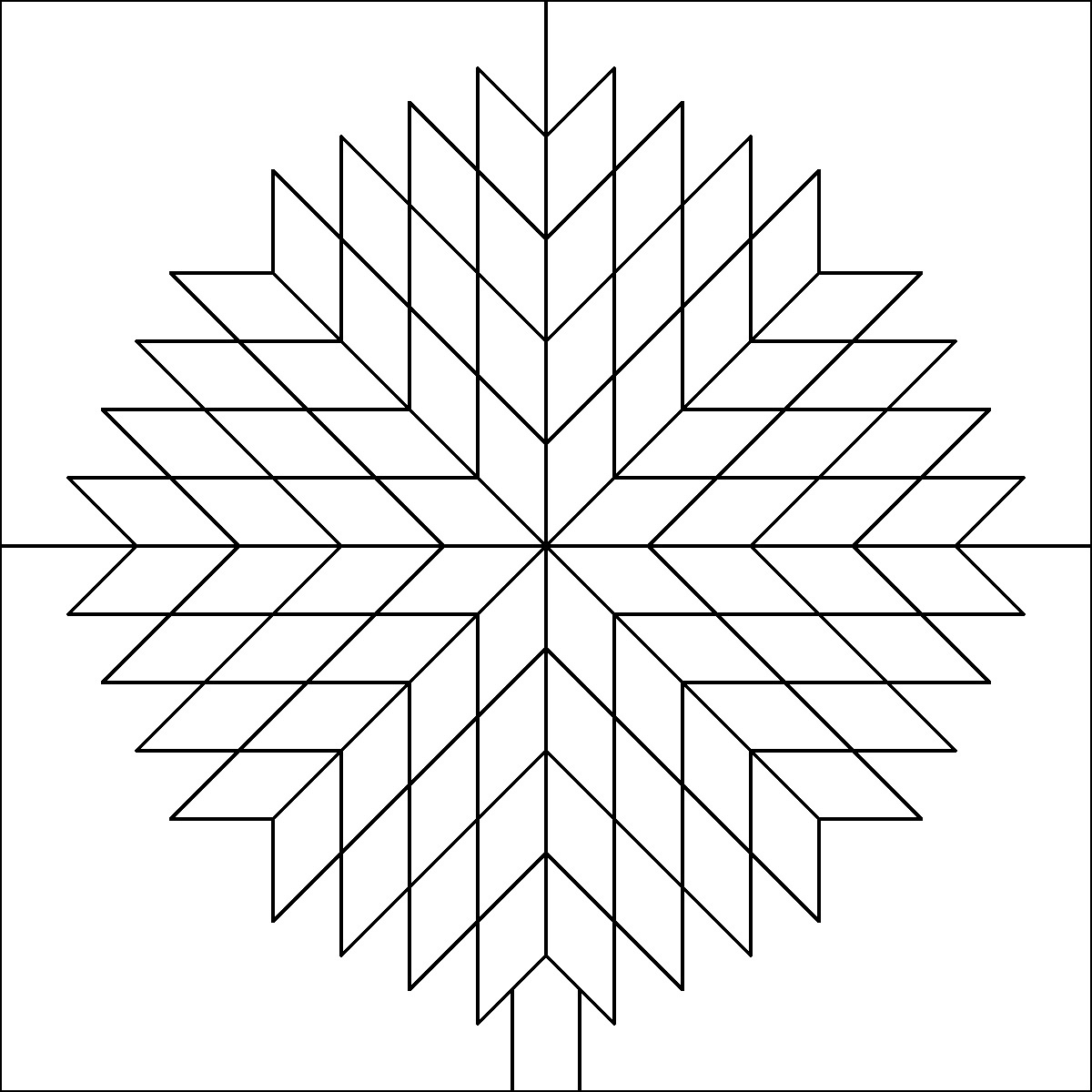 Pattern 113, Dandelion barn quilt pattern thumbnail